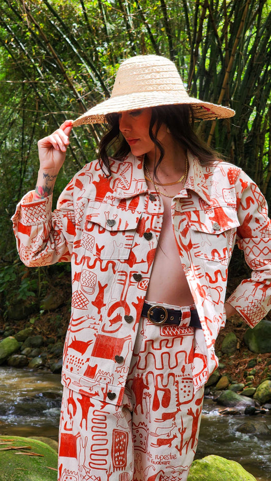 Chaqueta Denim Rupestre – Ale Ardila Studios