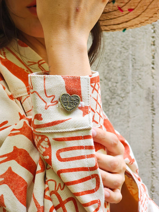 Chaqueta Denim Rupestre – print arte rupestre Chiribiquete